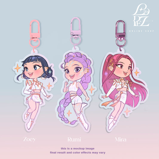 ✧ K-Pop Demon Hunters Chibi KEYCHAINS ✧