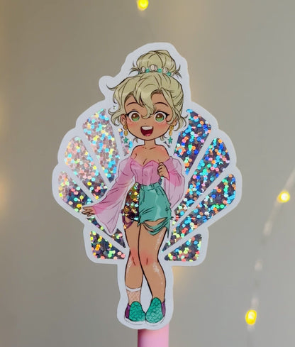 ✧ Strawberry Moon "Glitter" STICKERS ✧